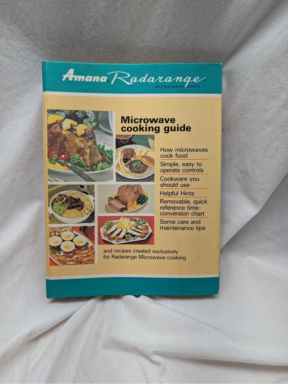 Original Hardcover AMANA RADARANGE Microwave Oven Cooking Guide 1968